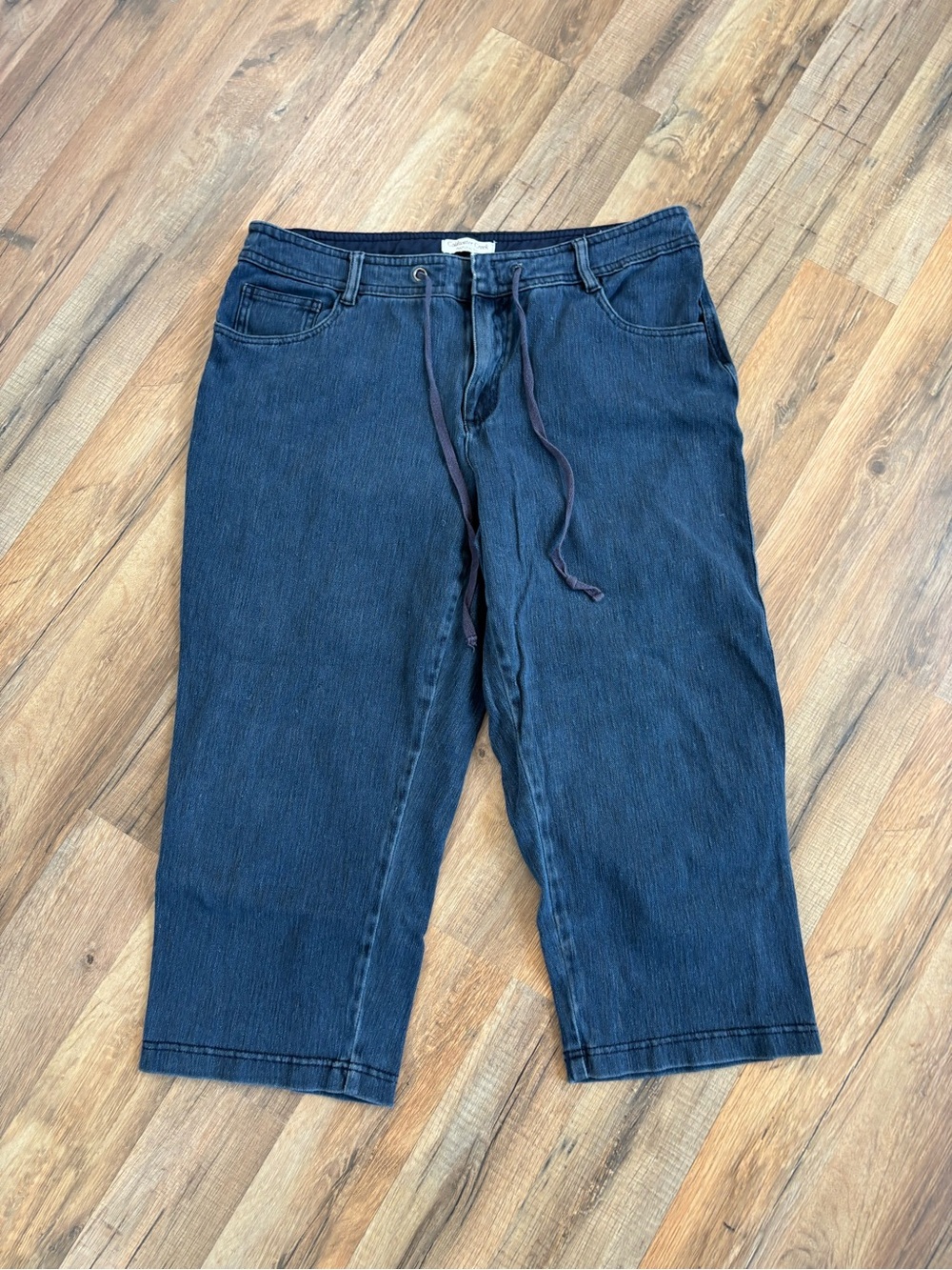 Coldwater Creek Dark Blue Drawstring Capris
